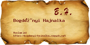 Bogdányi Hajnalka névjegykártya